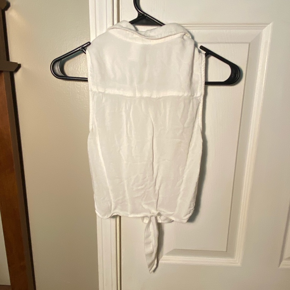 Light weight white button down top - Picture 3 of 3